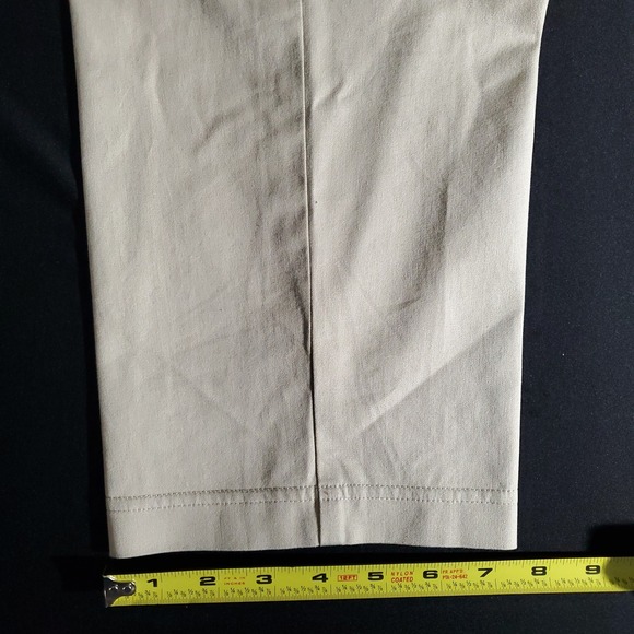 EILEEN FISHER Women Beige Organic Cotton Blend Stretch Cropped Pants 4/M - Picture 6 of 11